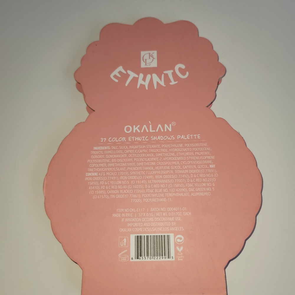 Okalan Ethnic 37 colors shadows pallet Makeup Various Colors - Picture 5 of 6